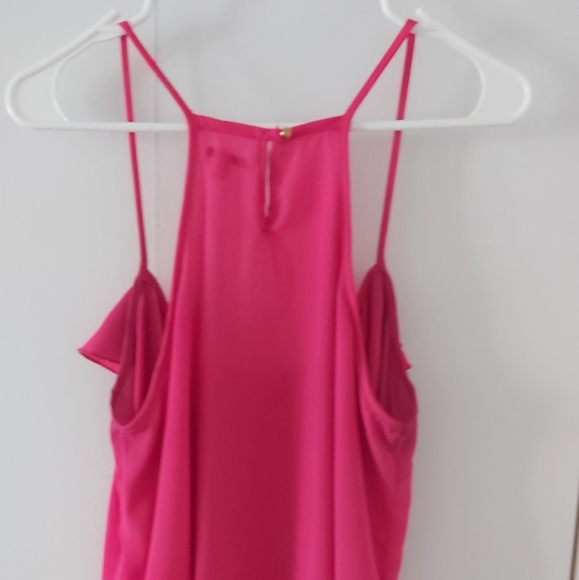Charlotte Russe size large fuchsia flowy tank top - Picture 3 of 3